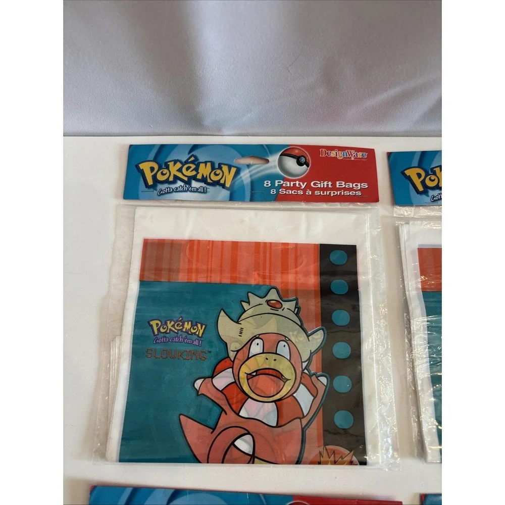 VTG Nintendo Pokemon Party Treat Gift Bags Year 2000 Gift Favors 4 Packs 32 Bags